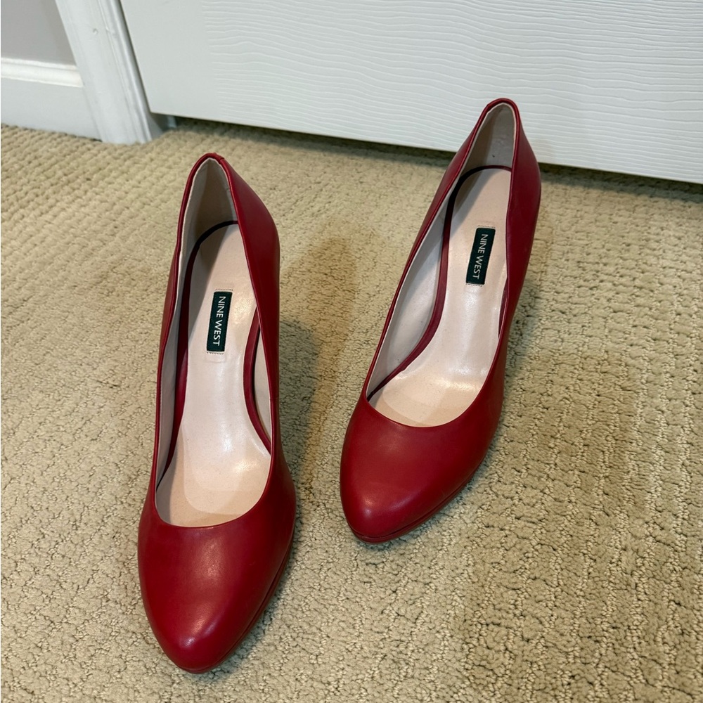 Nine West Red Heels Classic Court Style